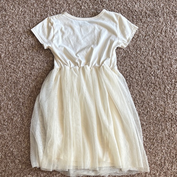 Charming Cream Butterfly Girls Dress - Picture 3 of 3